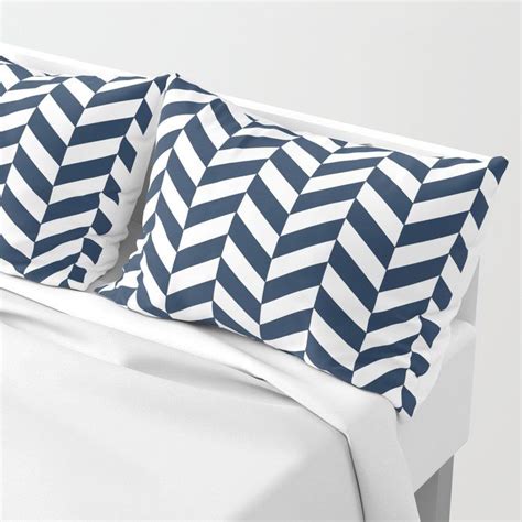 Navy And White Pillow Shams